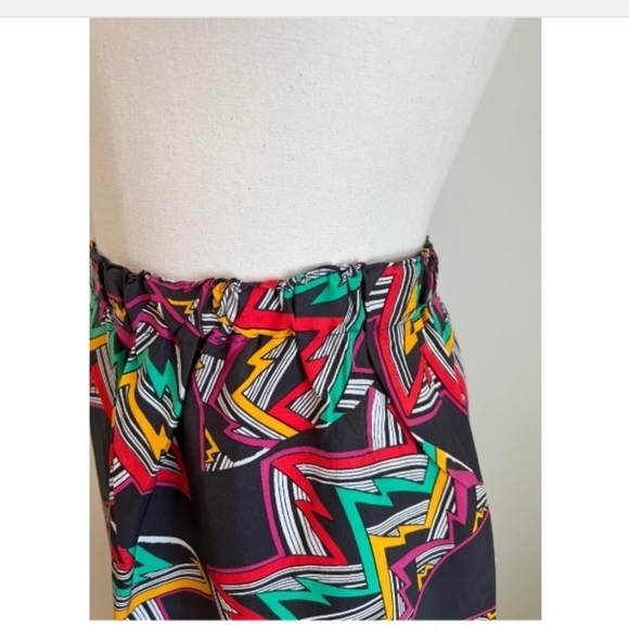 Vintage Geometric Elastic Waist Skirt - Picture 5 of 6